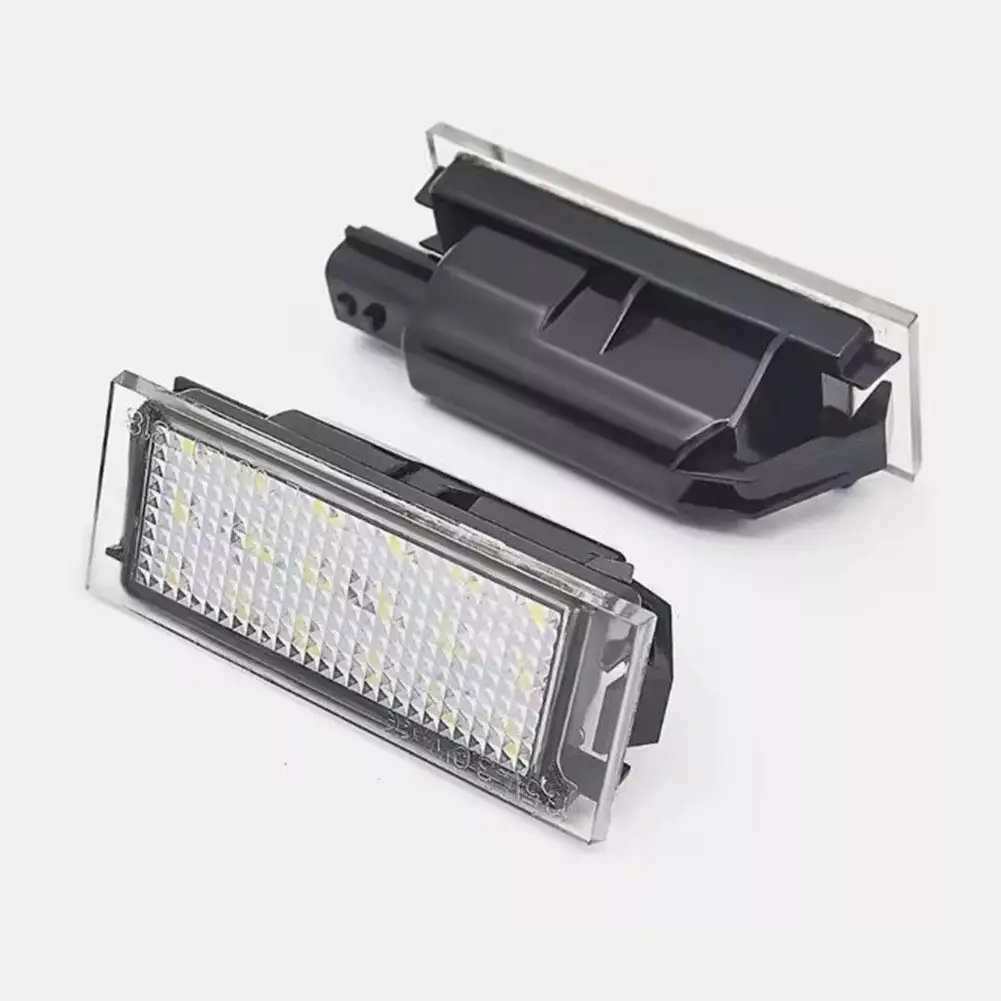 Фото 2 шт. светодиодных фонарей для подсветки номерного знака для Renault Clio 3 BR/CR/SB/SR 2005-2014, автомобильные светодиодные фонари для номерного знака №5