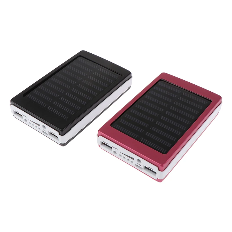 5V/1A 2A Portable Design Dual USB LED Light 5-Cell 18650 Battery Charger Box Solar Power Bank DIY Case Kit Alloy Accessories 1PC |