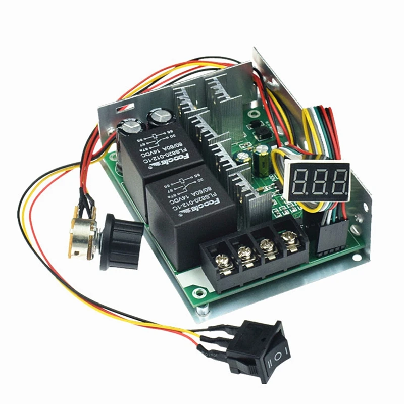 

JFBL Hot PWM контроллер скорости двигателя постоянного тока цифровой дисплей 0-100%, регулируемый модуль привода, вход до 60 А