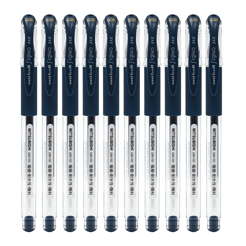 

Гелевые ручки Uni-ball Signo 0,38 мм, 0,5 мм, набор из 10 штук