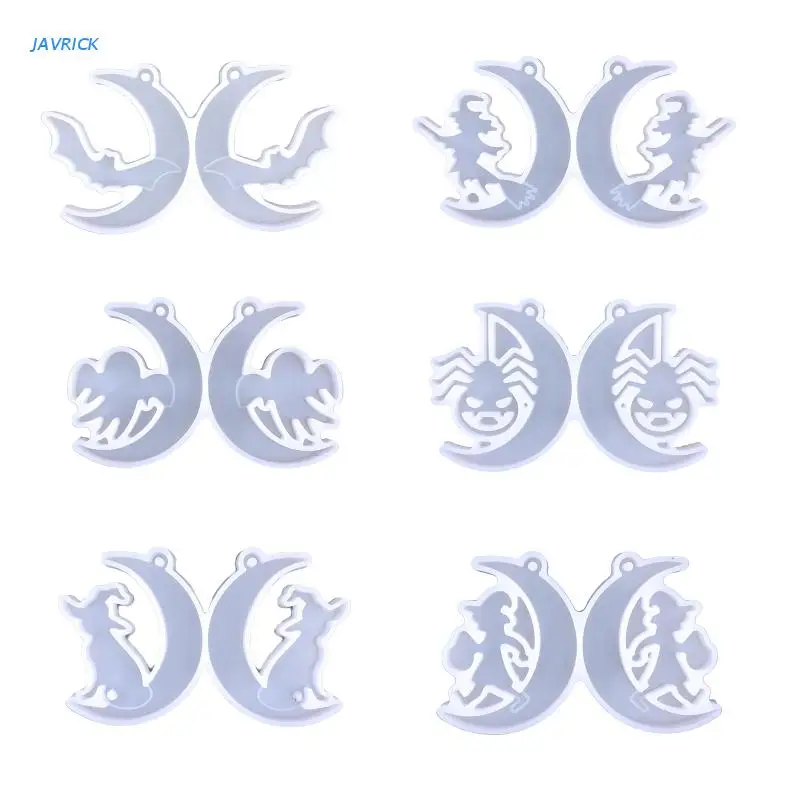 

Resin Epoxy Silicone Mold Witch Moon Ghost Mold Casting Molds Jewelry Making
