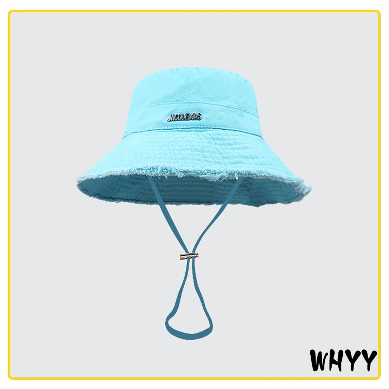 

Панама WHYY Женская однотонная, шляпа рыбака в Корейском стиле, однотонная шапка от солнца для скалолазания, большая Кепка
