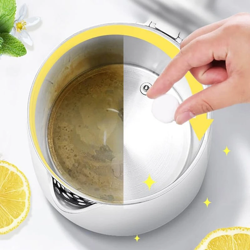 Таблетки для чистки бутылок с водой. Шипучие таблетки очистки от накипи. X3UC.