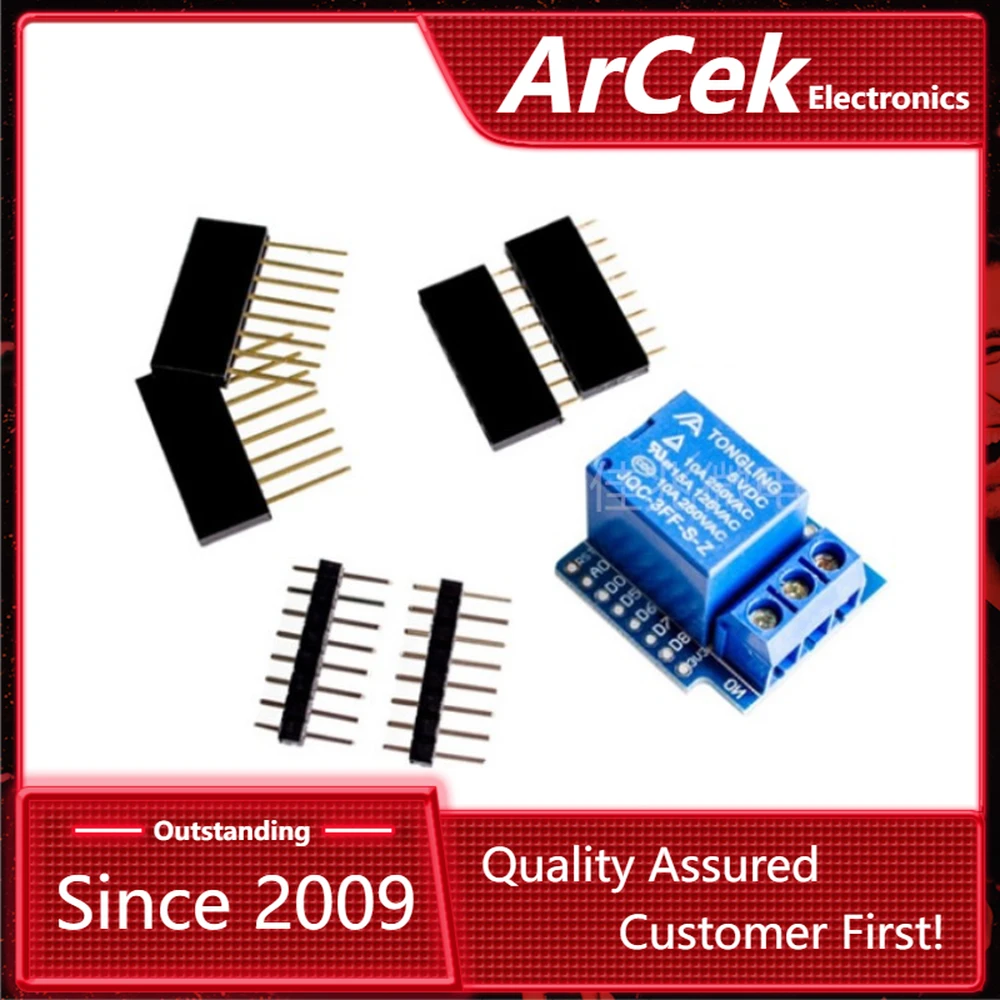 

Relay Module For D1 MINI 5V hight level trigger One 1 Channel Relay Module interface Board Shield For WAVGAT D1 MINI