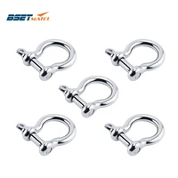 5pcslot stainless steel 304 boat carabiner d bow shackle with screw pin anchor shackle clasp buckles for yacht canoe marine