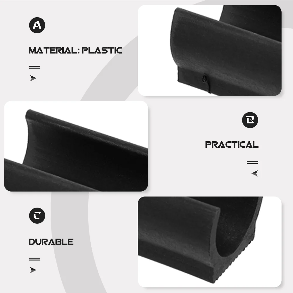 

25 Pcs Metal Desk Legs Non-slip Mat Chair Feet Protectors Foot Sleeves Cap 4X2.5CM Plastic Covers Black