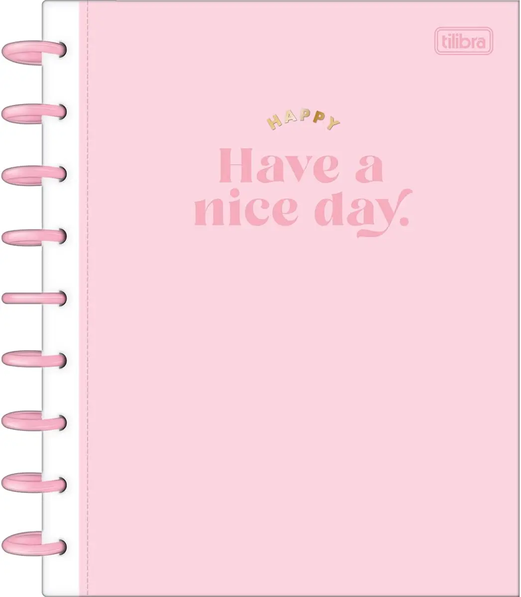 

2023 Caderno Tilidisco Capa Dura Colegial 1 Matéria Happy 80 Folhas - Modelo 341681 Cor multi-colored notebooks com frete