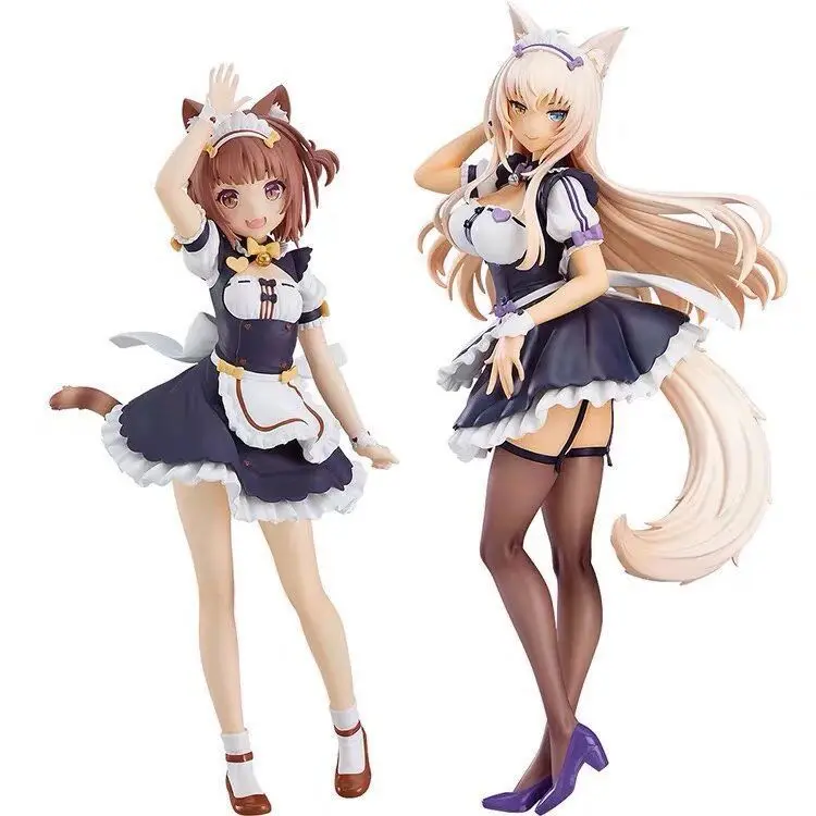 

20cm NEKOPARA Maid Vanilla Chocolat Azuki Coconut Action figure toys doll Christmas gift with box