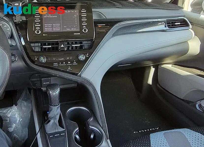 Крышка центральной консоли из углеродного волокна для Toyota Camry 70 2018 2019 2020 2021 2022