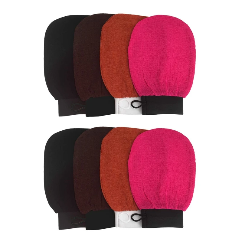 

8X Moroccan Exfoliating Gloves Kessa Scrub Mitt,Scrub Wash Mitt For Bath Or Shower, For All Skin Types,Shower,Dead Skin