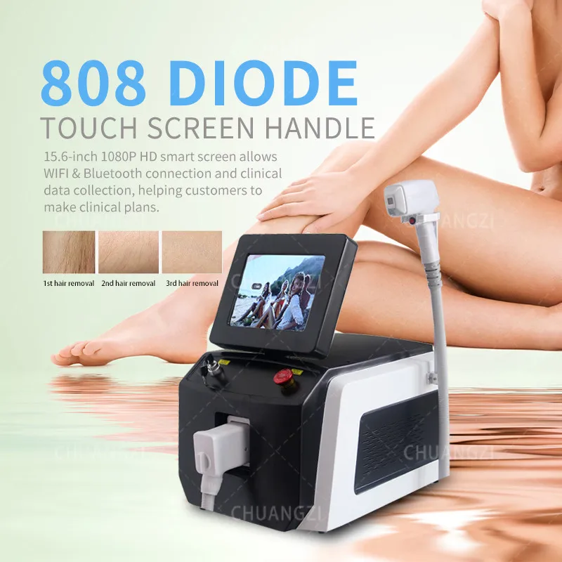 

Hairremoval Instrument with LCD Handle Adjustable 3-wavelength 2000W High-energy 808NM Diode LaserBeautySkinrejuvenation Machine