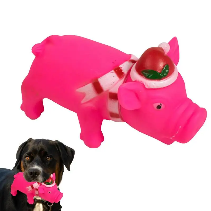 

Squeaky Pig Dog Toys Interactive Rubber Pig Dog Chew Toy Cute Pig Grunting Squeak Pet Chew Toys Pet Dog Cute Piggy Style