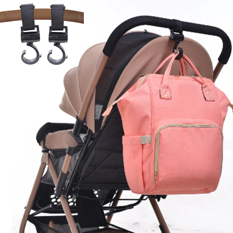 

2pcs/lot Baby Hanger Stroller Hooks Rotate 360 Degree Mommy Bag Hook Stroller Accessories for Cart Carriage Pram Hanging Bags