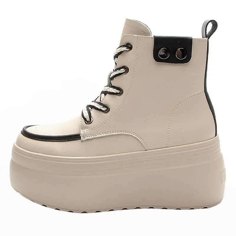 Ботильоны из натуральной коровьей кожи 8 см лоферы женские ботильоны до середины