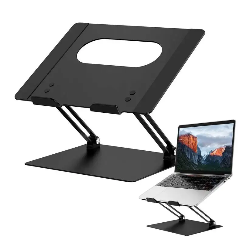 

Aluminum Laptop Stand Ergonomic Computer Stand Height Adjustable Folding Computer Stand Anti-Slip Laptop Riser Compatible With 1