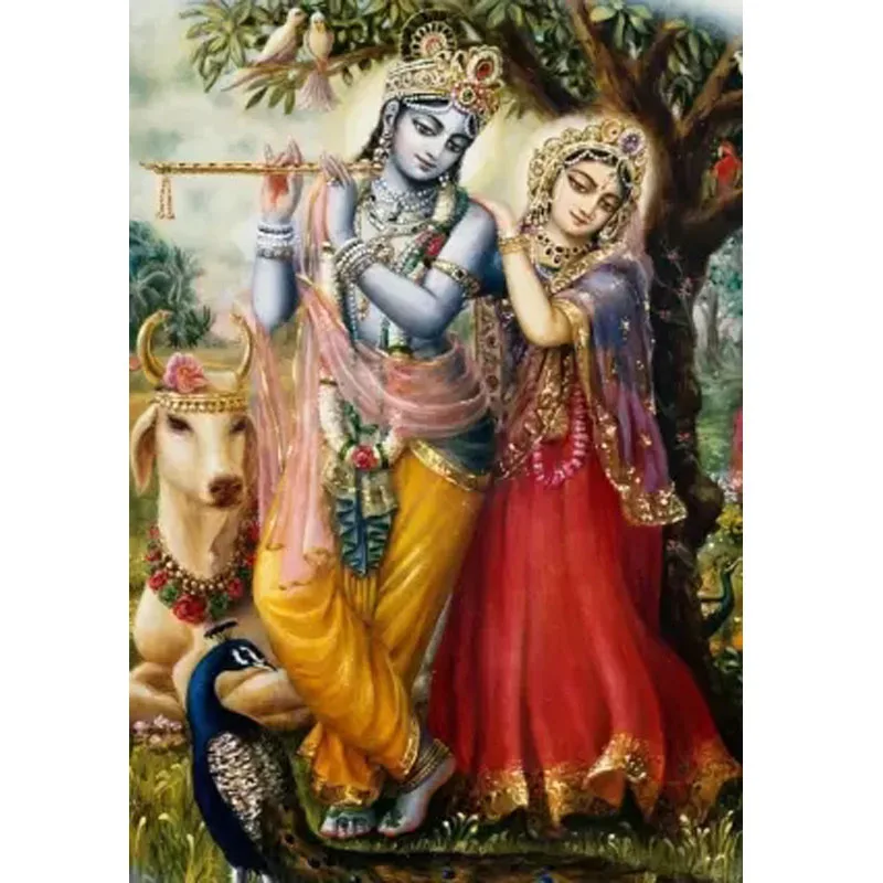 

DIY Hindu Radha Krishna Painting Diamond Embroidery Kit Indian Religious Art Picture Cross Stitch Mosaic Craft Living Room Decor