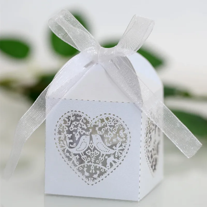 10 шт. День Святого Валентина любовь сердце птица лазерная резка полые каретки