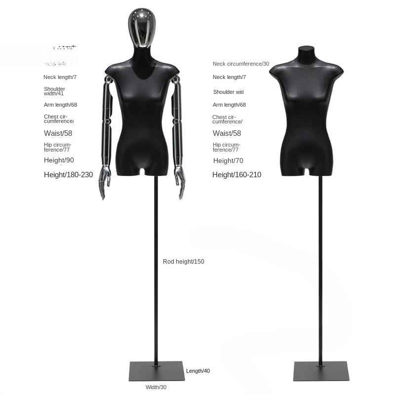 Манекены из искусственной кожи с черным бюстом магазин одежды женский манекен
