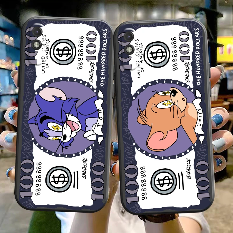 

Cartoon Tom And Jerry Phone Case For Xiaomi Redmi 7 7A 8 8A 9 9i 9AT 9T 9A 9C Note 7 8 9 9S 10 10S 10 5G Black TPU Coque Cover