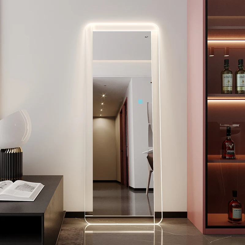 

Bathroom Standing Mirror Full Body Lighting Aesthetic Living Room Wall Mirrors Art Luxury Schlafzimmer Dekoration Room Decor