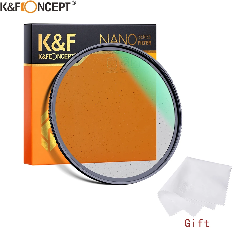 

K&F Concept Nano X Black Mist Filter 1/4 With Cleaning Cloth 52mm 58mm 62mm 67mm 72mm 77mm 82mm Filter Scratch Resistant Coated