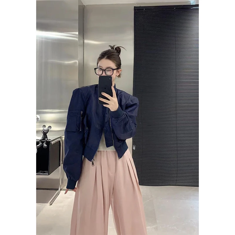 Уличная одежда укороченные куртки-бомберы женская короткая куртка большого