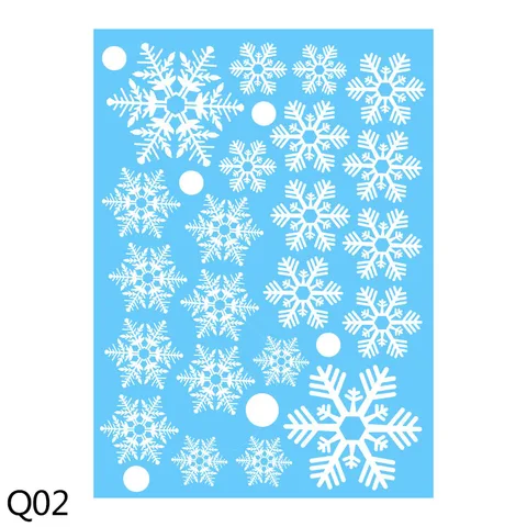 1 Sheet Merry Christmas Snowflake Snowman Window Sticker Christmas Wall Stickers Kids Room Wall Decals