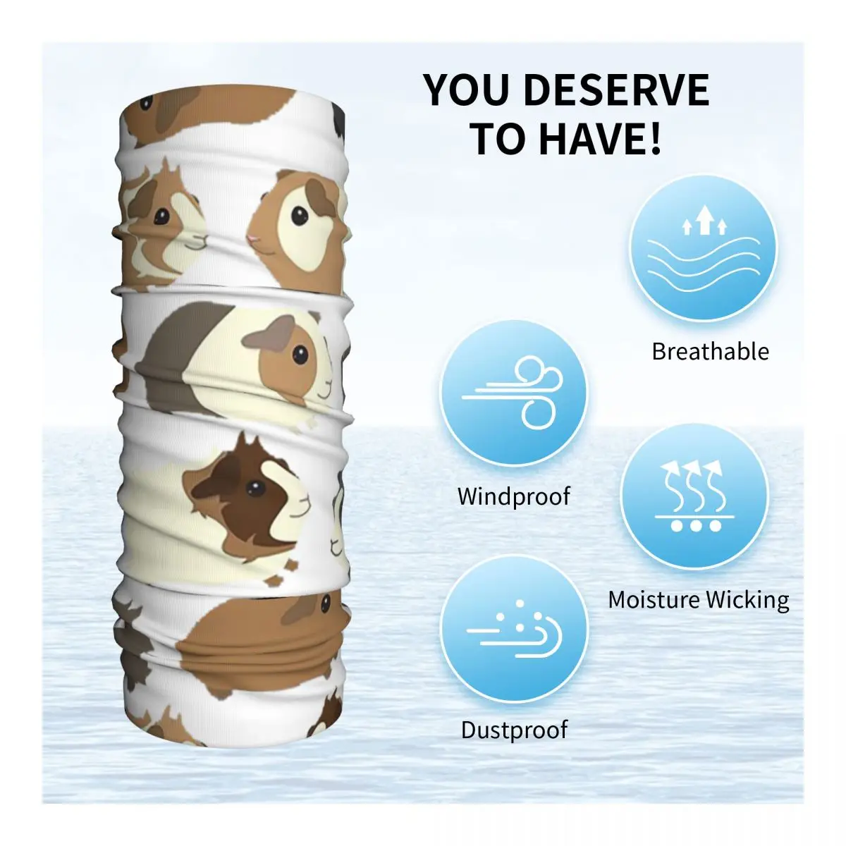 Милая бандана с морскими свинками гетры принтом маска шарф теплая для лица