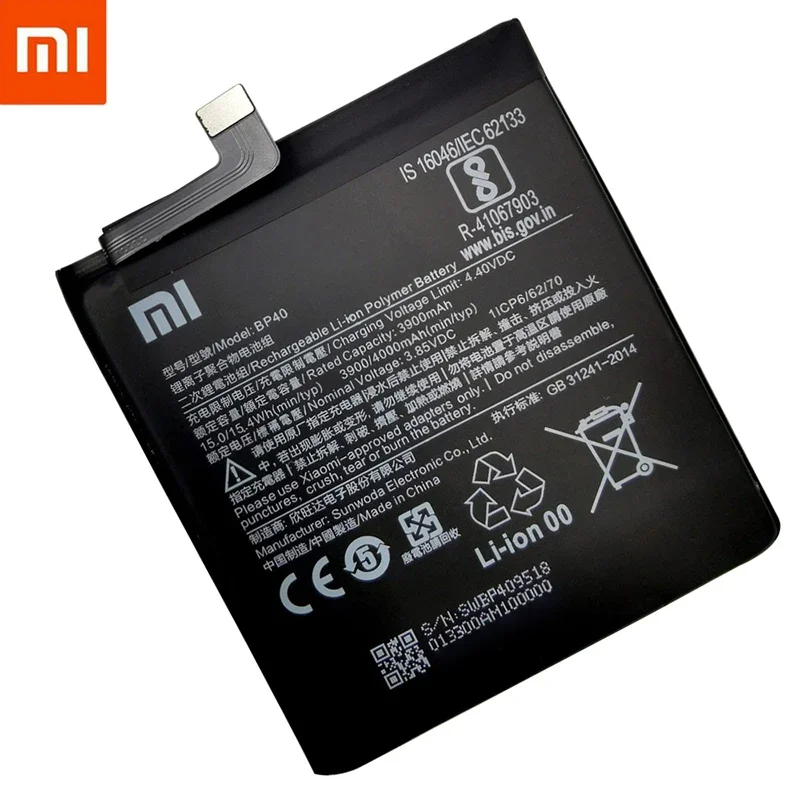 100% Оригинальный аккумулятор для Xiaomi Redmi K20 Pro / Mi 9T 4000 мАч BP40 сменный литий-ионный
