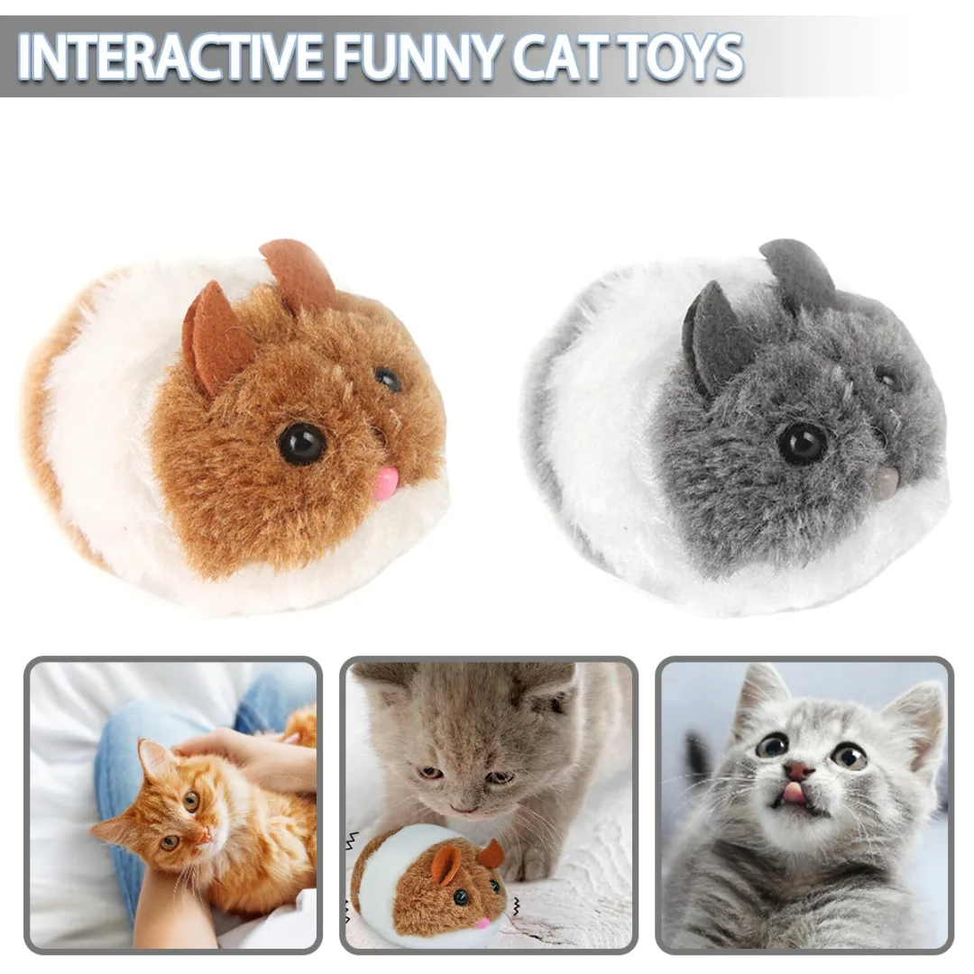 

1 шт. мягкая плюшевая меховая мышь, игрушка, накладная мышь, играющая в жевательную игрушку, товары для домашних животных, движущаяся Вибрирующая тянущаяся нить, интерактивные игрушки для кошек