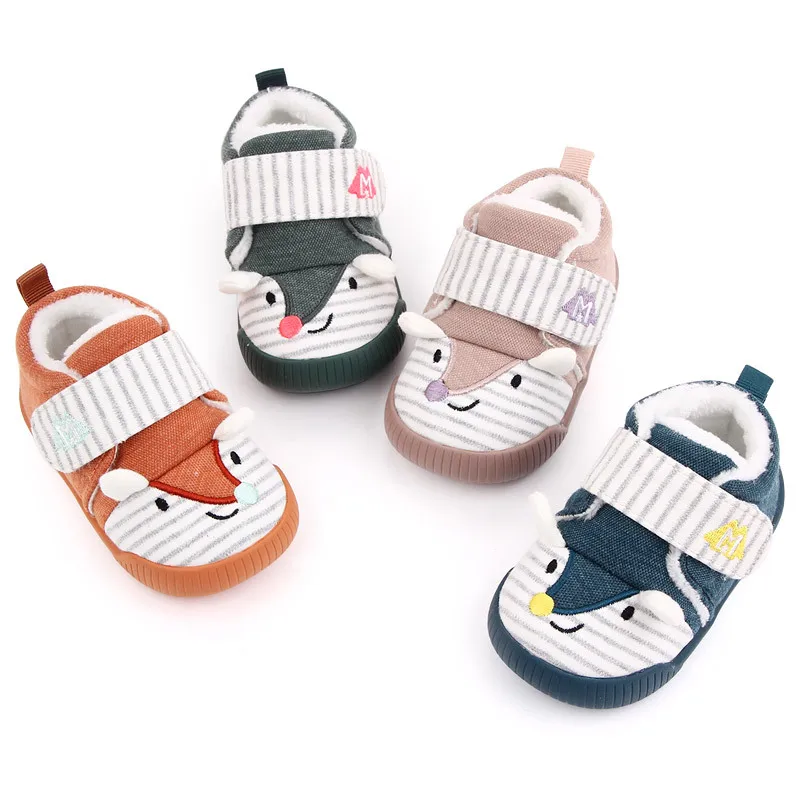 

Winter New Baby Booties Shoes Fluff Keep Warm Newborns Flash Baby Boy Gilr Shoes Boots First Walkers Infant Crib Shoes