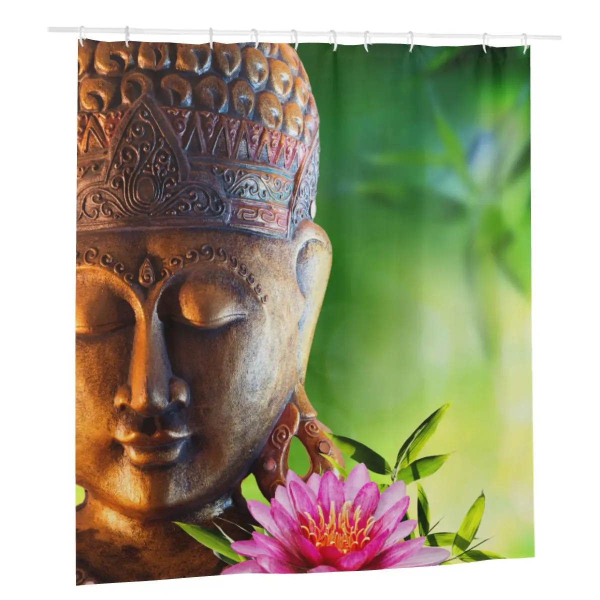 

Lotus Buddha Shower Curtains Polyester Waterproof Frabic Bath Curtains Buddhism Bathing Cover Curtain for Bathroom Shower