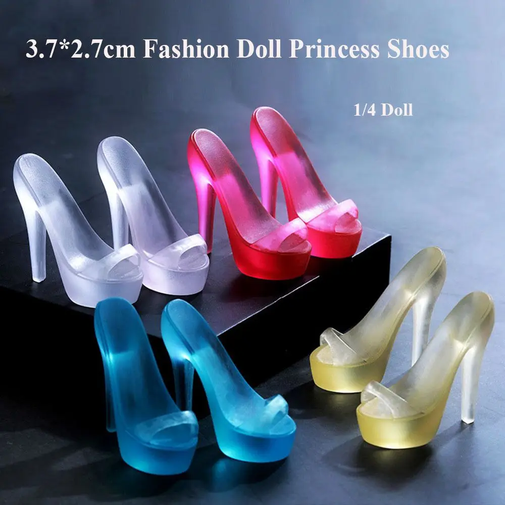 

Doll Wearing Shoes Plastic Candy Color 1/4 Doll Boots Doll Princess Shoes Doll Fabric Shoes Play House Accessories