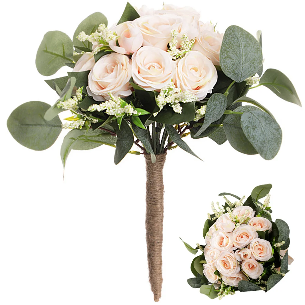 Искусственный букет подружки невесты с цветами в руках свадебные букеты розы для