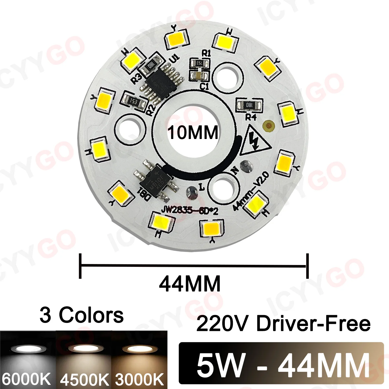 Круглые светодиодные чипы ICYYGO IC-3W 5W 7W 220V