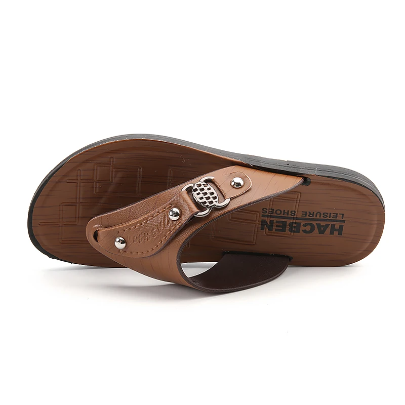 Summer Slippers Men's Anti-slip Clip Foot Soft Bottom Herringbone Sandals Beach Sandals Casual Flats 2023 Slippers Indoor Shoes