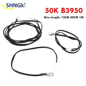 13cm/40cm/100cm NTC 50K 1% 3950 Thermistor Accuracy Temperature Sensor Wire Cable Probe Cable Probe Fixed Mounting Hole Droship