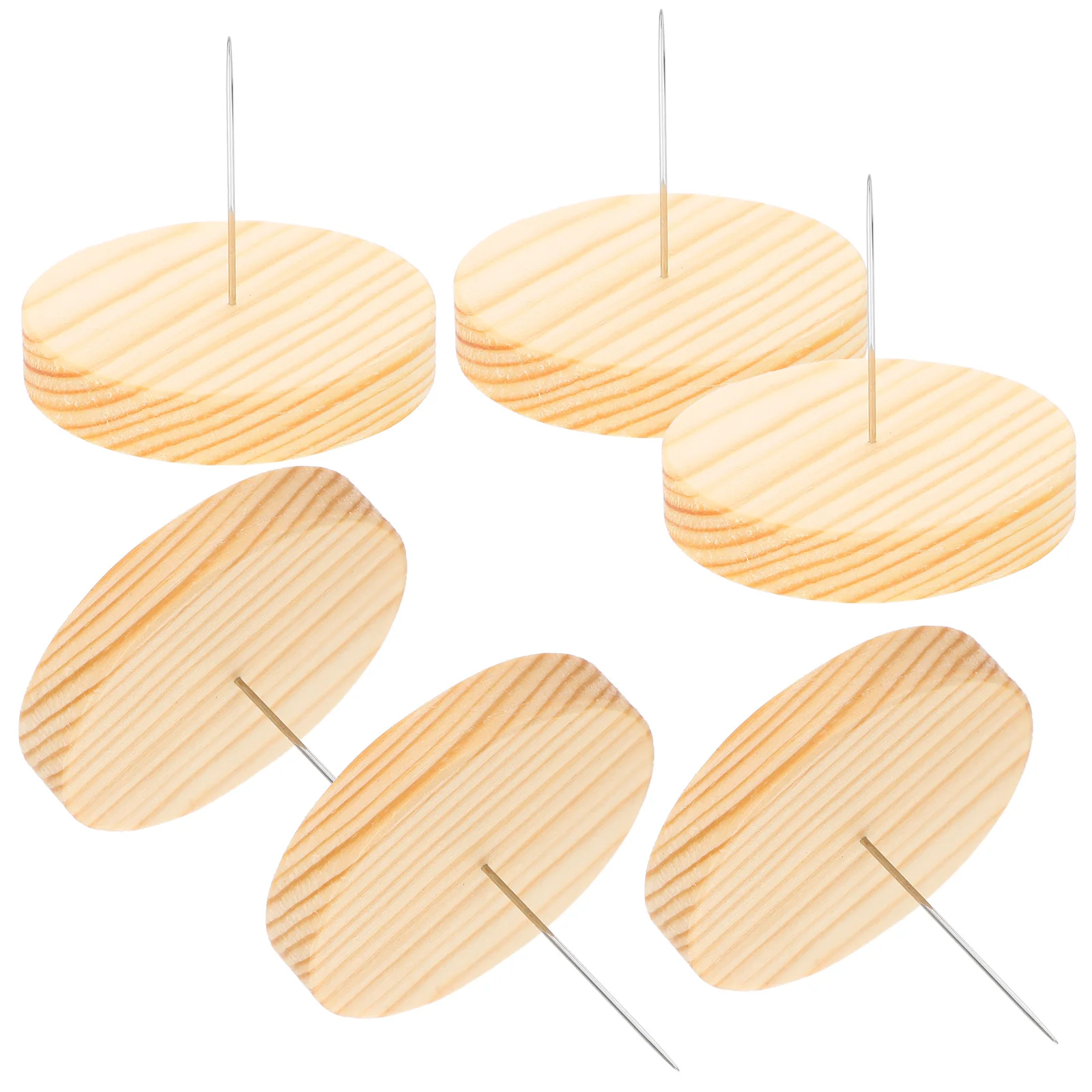 

6 Set Crochet Doll Stand Double Steel Needle Doll Holder Felting Doll Display Holders Wooden Rack Base Action Figures