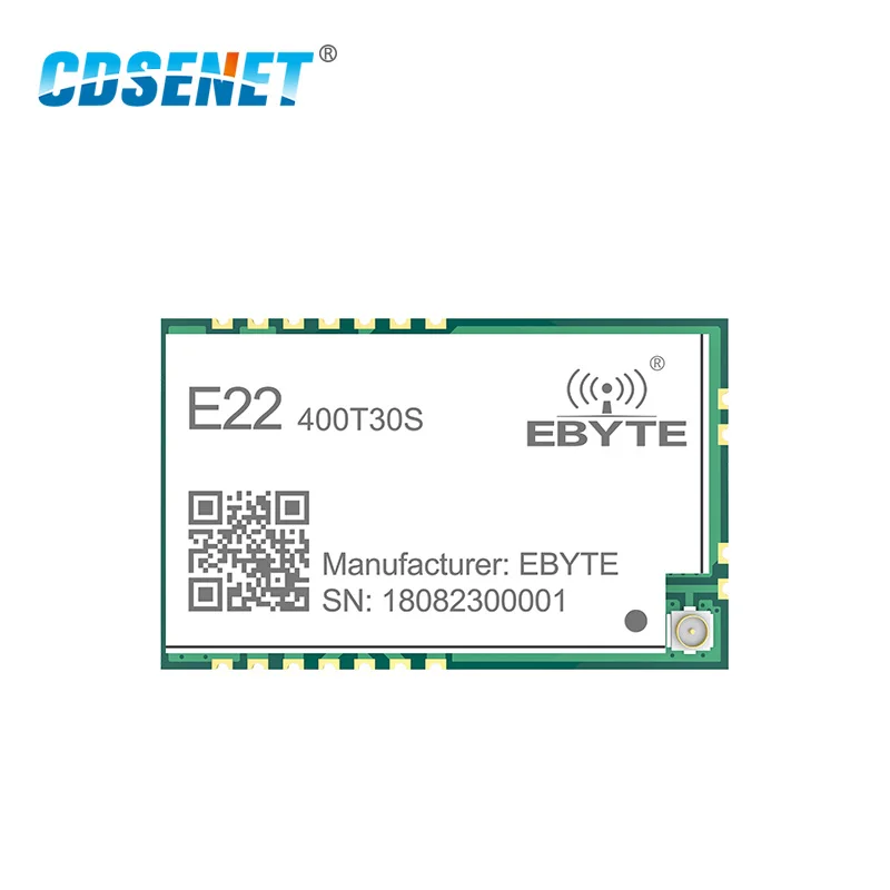 SX1268 LoRa 433MHz 30dBm SMD UART Wireless Transceiver E22-400T30S  IPEX Stamp Hole 1W Long Range TCXO Transmitter and Receiver