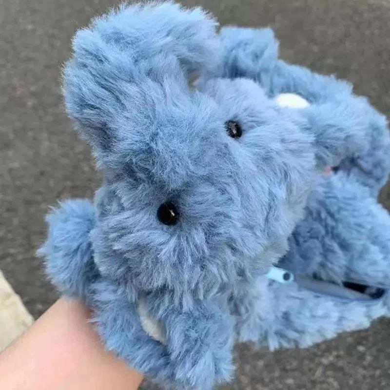 Милый мультяшный синий слон пенал большой емкости плюшевый чехол для ручек