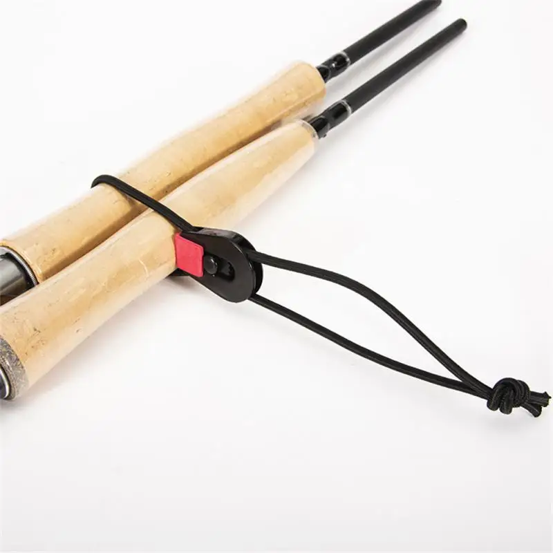 

1/2/4PCS Fishing Rod Rope Black Portable High Elastic Durable High Strength Fishing Equipment Bundle Rod Rope Nylon Light Weight