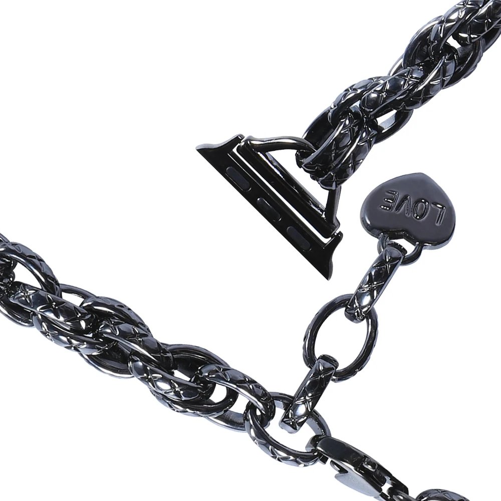 Fashion Luxury Bracelet for Apple Watch Series 7 41MM 45MM Stainless Steel Watchbands for iwatch 40 44MM 38 42MM Strap Band