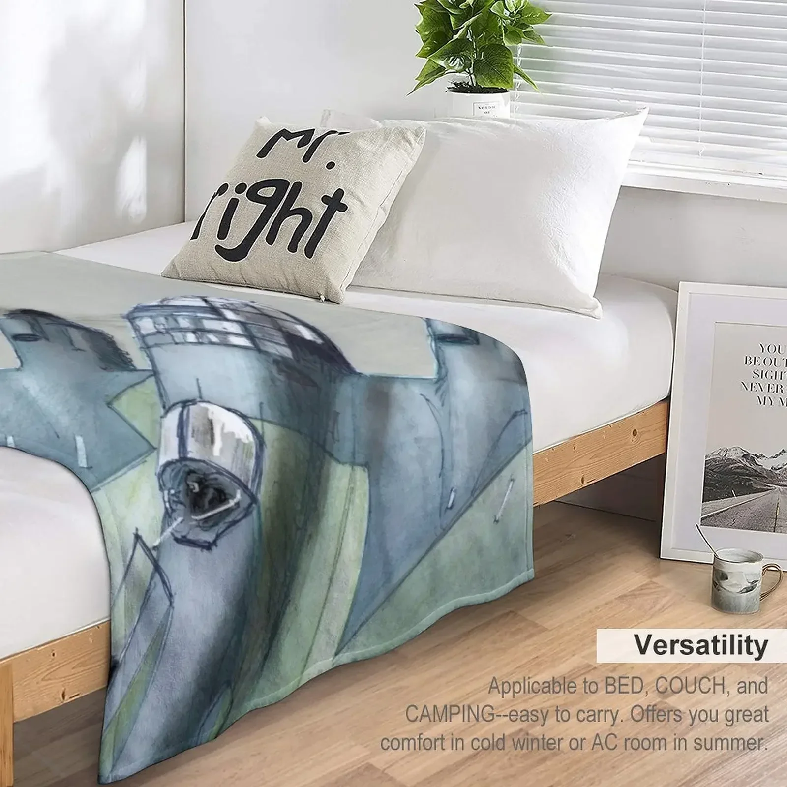 Одеяло He-111 Bomber от Dennis Weber of ShreddyStudio милое теплое зимнее одеяло для сна меховые