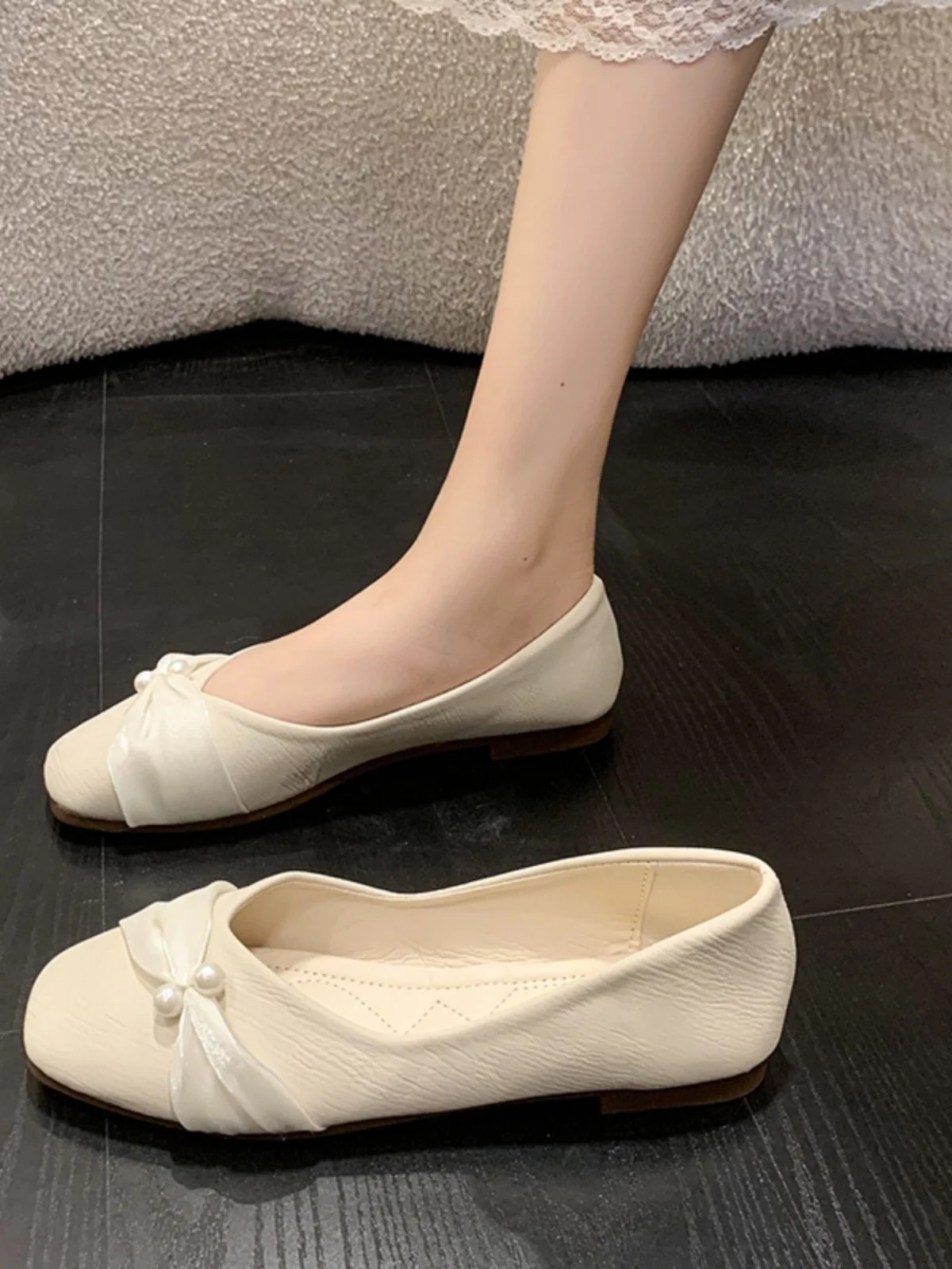 Square Toe Modis Shallow Mouth Dress On Heels Beading Co
