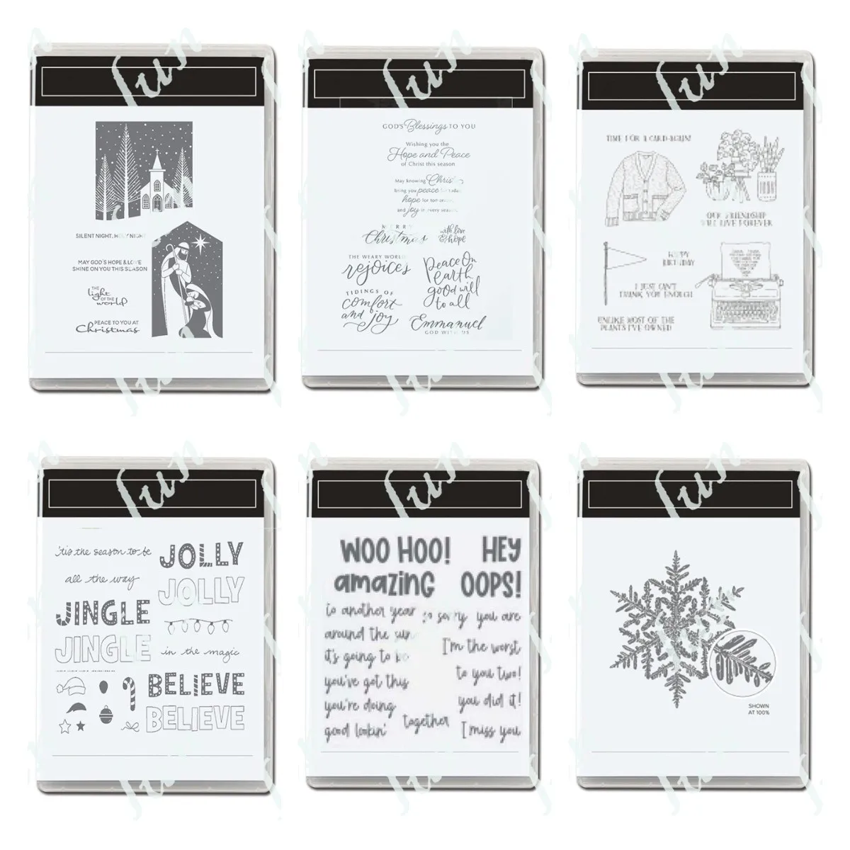 

Sentiment Clear Stamps 2023 New Arrivals Christmas Jolly Reusable Handmade Embossing Diy Scrapbooking Greeting Card Decoration