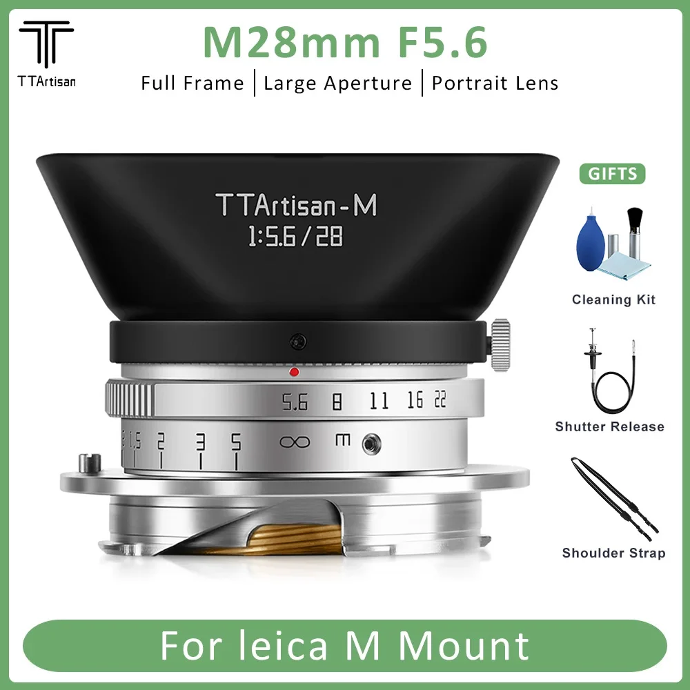 

TTArtisan M28mm F5.6 Полнокадровый объектив с большой апертурой для камеры Leica M Mount Camera M M240 M5 M6 M9