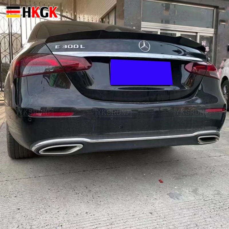

Спойлер для Benz W213 E300 E320 E260 E63 2015-2021, неокрашенный спойлер из АБС-пластика, внешний вид, крыло заднего багажника, комплект аксессуаров для кузо...