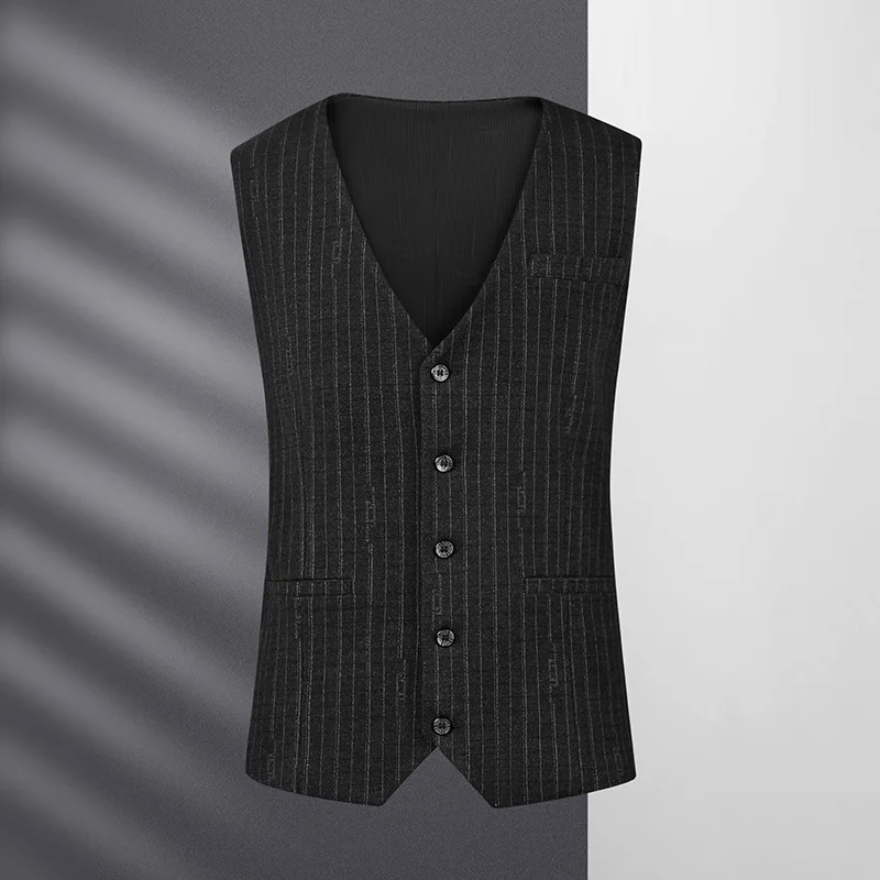 Новое поступление модный большой весенне-осенний мужской костюм в полоску