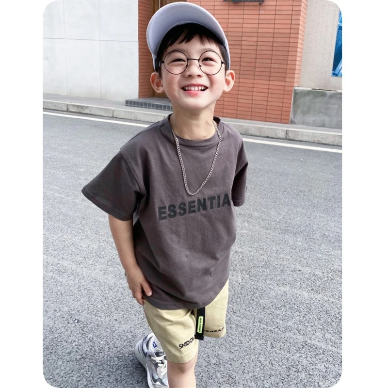 

2022 Summer New Kids T-Shirt Casual Letter Print Top Toddler T-Shirt Boys Cotton Shirt Kids Loose T-Shirt 2-6 Years Boy'sT-Shirt