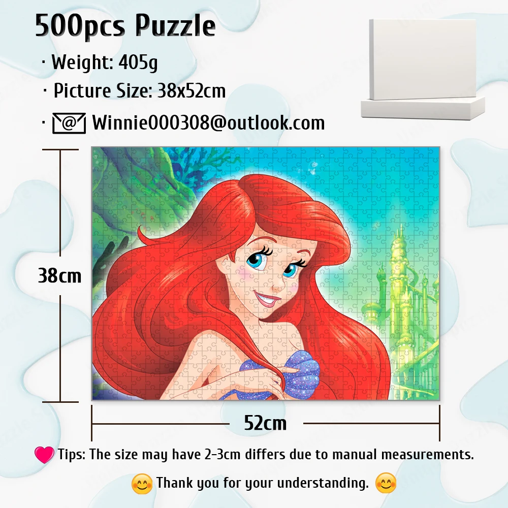 Пазлы маленькая русалочка Disney пазл принцессы Ариэль настольные игры мультяшный